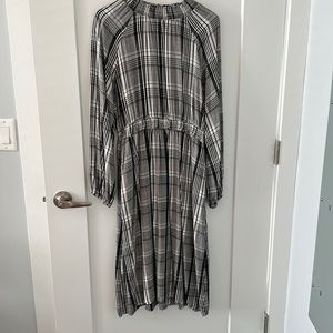 A New Day Black and White Midi Dress